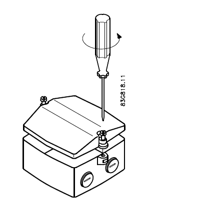 Tháo nắp hộp đấu dây của sensor